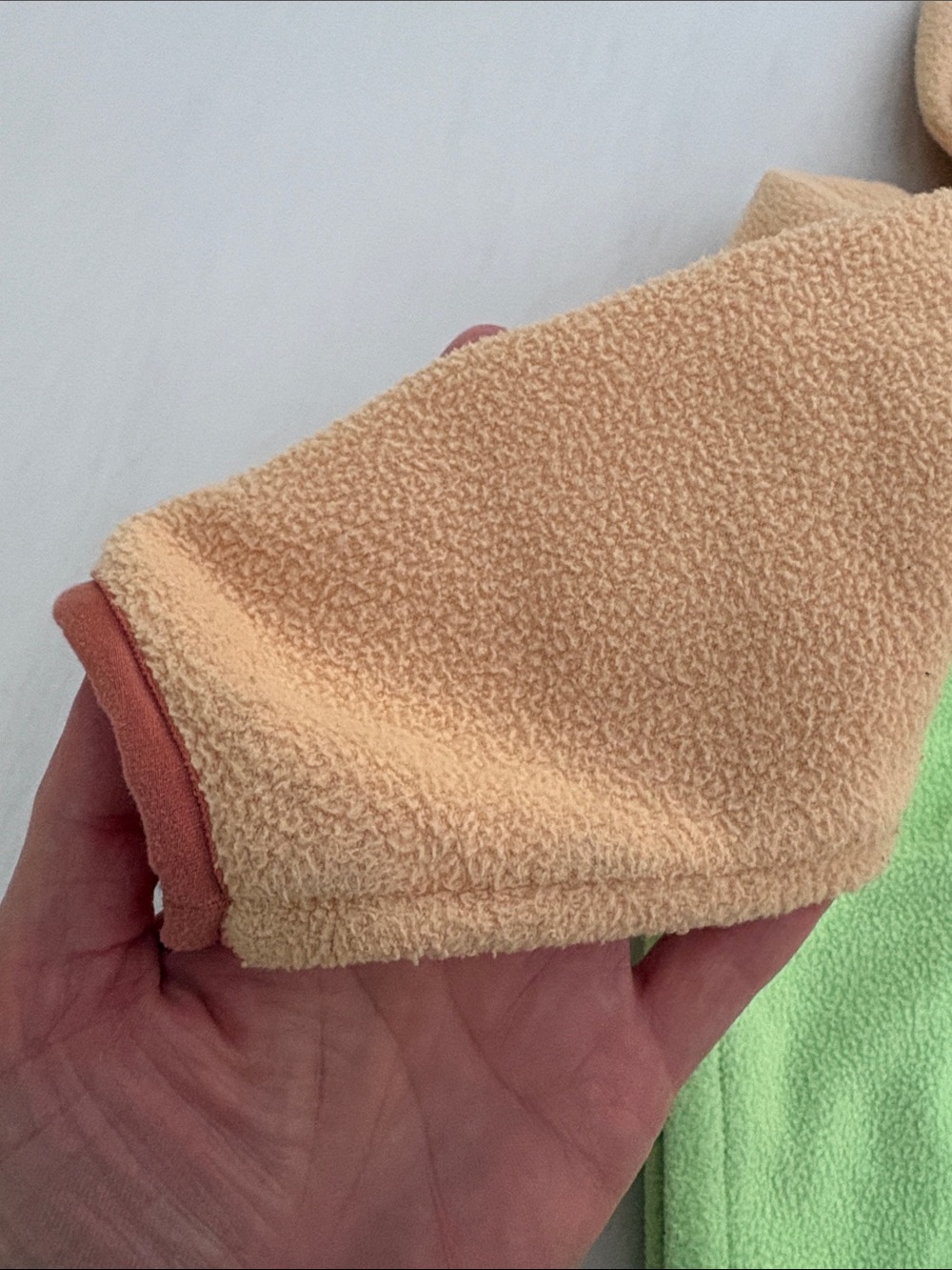 Patagonia Micro D Snap-T Fleece Jacket 2T Salamander Green Tan Colorblock - Picture 3 of 7